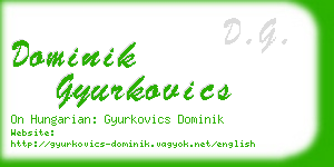 dominik gyurkovics business card